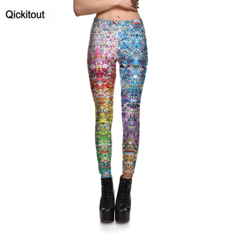 Qickitout Leggings 2016 Women Fashion New Style Sexy Fitness Leggings Pokemon Digital printing Pant pencil Trousers Drop ship